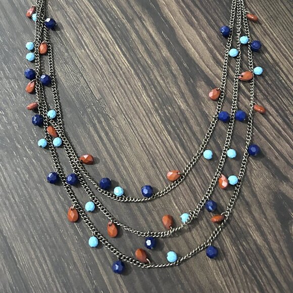 3 Tier Layered Chain Bead Necklace ASO Alex Russo / Selena Gomez - Picture 8 of 9